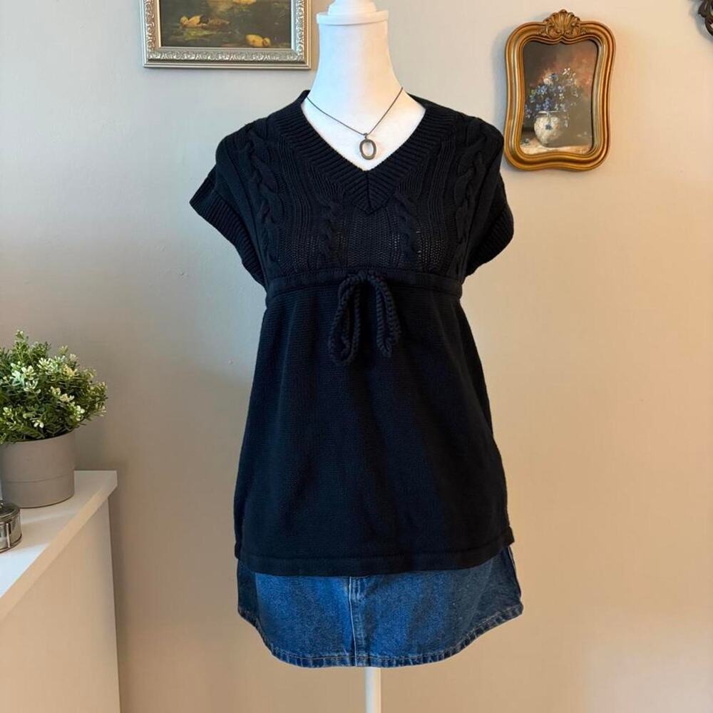 Vintage 2000s Mossimo Cable Knit Empire Waist Sweater Top - XS